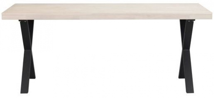 Brooklyn étkezőasztal 170x95cm - Fehér pigmentált/Fekete X láb a csoportban Bútorok / Asztalok / Étkezőasztal nál Reforma (119838)