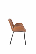 Szék \'Brit\' - Bőr/Barnás