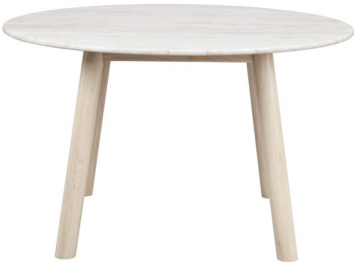 Étkezőasztal \'Taransay\' Kerek 125cm - Bézs/Fehér pigmentált a csoportban Bútorok / Asztalok / Étkezőasztal nál Reforma (120830)