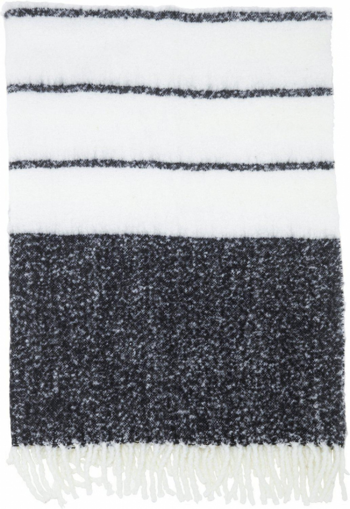 Takaró \'Carl\' 130x170 - Fekete/Fehér a csoportban Dekoráció / Textíliák / Takarók és plédek nál Reforma (1243-71-009)