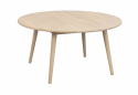 Asztal \'Tompkins\' kerek Ø90 - Fehérre pácolt tölgy