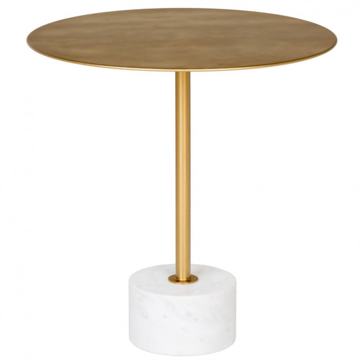 Oldalasztal \'Lecco\' Kerek 51cm - Márvány/Brass a csoportban Bútorok / Asztalok / Oldalasztalok nál Reforma (1601000)