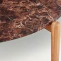 Marble doh&aacute;nyz&oacute;asztal S - Barna