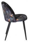 Elverum szék - Fekete/Virágos