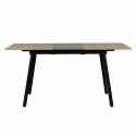 Étkezőasztal \'Albon\' 120-160x80cm - Fekete/Ebony