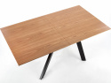 Étkezőasztal \'Capital\' 160-200x90cm - Fekete/Tölgy