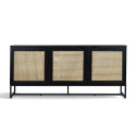 Sideboard \'Sailor\' - Fekete/Term&eacute;szetes