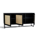 Sideboard \'Sailor\' - Fekete/Term&eacute;szetes