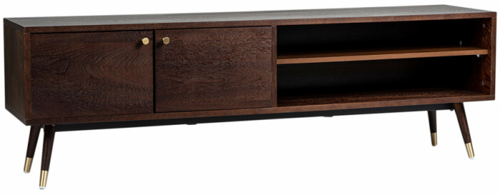 TV-szekrény \'Prime\' - Dió/Brass a csoportban Bútorok / Polcok és tárolás / TV-szekrények nál Reforma (2103)