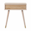 Prime éjjeliszekrény - Fehér tölgy/Brassó