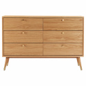 Prime komód 6 fiókkal - Tölgy
