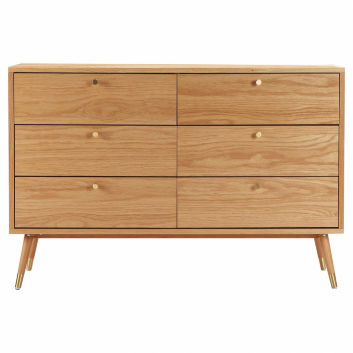 Prime komód 6 fiókkal - Tölgy a csoportban Bútorok / Polcok és tárolás / Fiókos szekrények nál Reforma (2108-oak)