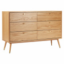 Prime komód 6 fiókkal - Tölgy