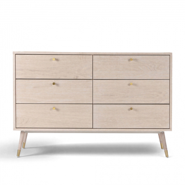 Prime komód 6 fiókkal - Fehér tölgy a csoportban Bútorok / Polcok és tárolás / Fiókos szekrények nál Reforma (2108-white-oak)