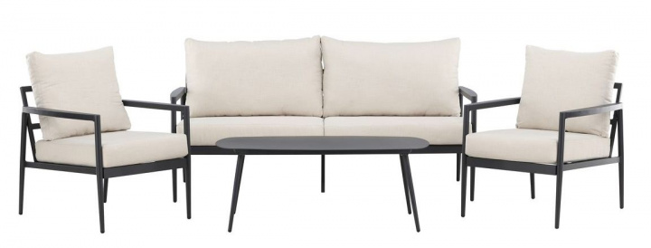 Loungeset \'Pozzallo\' - Fekete a csoportban Bútorok / Kerti bútorok / Kültéri csoportok nál Reforma (2140-000)