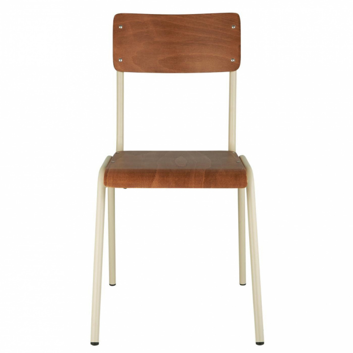 Iskolai szék \'Fanér\' Rakható - Barna/fehér a csoportban Bútorok / Ülőbútorok / Székek nál Reforma (2150-01)