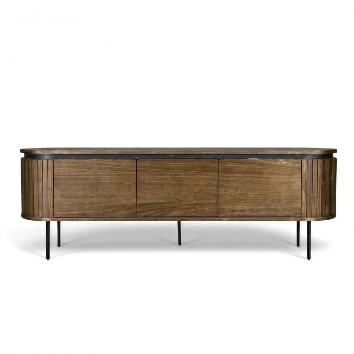 TV-szekrény \'Kärra\' 160x40cm - Dió/Fekete a csoportban KAMPANY / Bútorok / Polcok & Tárolás nál Reforma (2372-walnut)