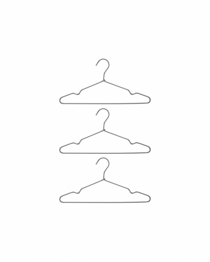 Akasztó \'Wire\' 3-as csomag - Világosszürke a csoportban Bútorok / Polcok és tárolás / Ruhafogasok nál Reforma (262000011)