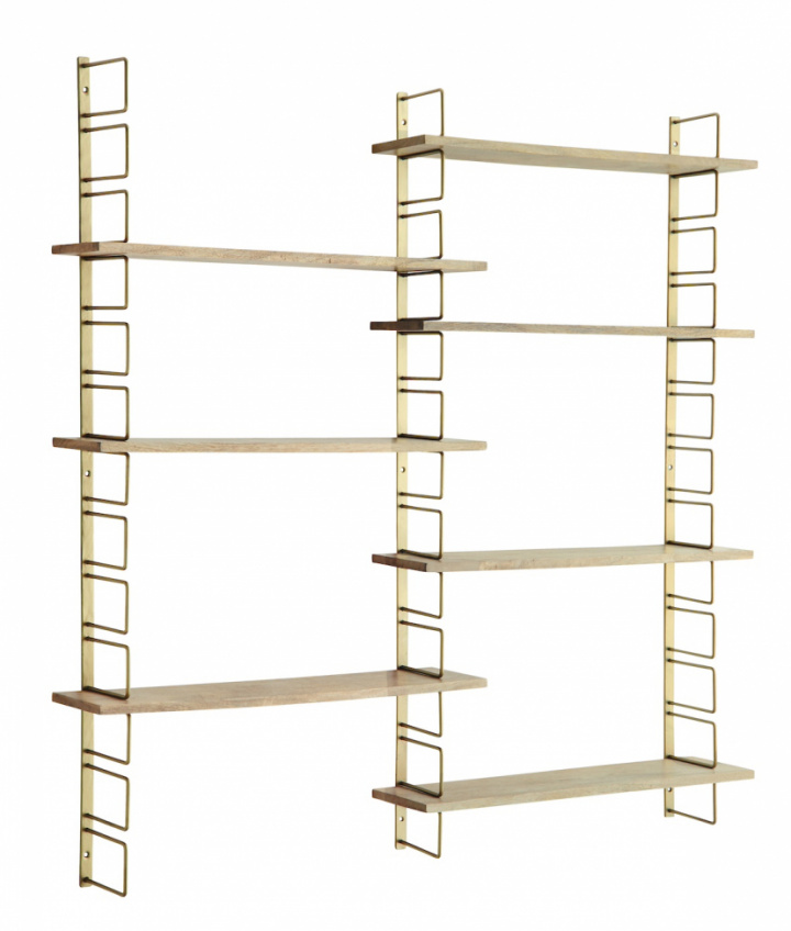 Fali polc \'Wooden shelves\' - Sárgaréz/natúr a csoportban Bútorok / Polcok és tárolás nál Reforma (32838)
