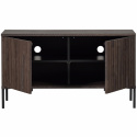 TV-szekrény \'New Gravure\' 100 cm - Sötétbarna/Fekete