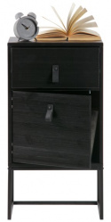 Éjjeliszekrény \'Zola\' fiókkal+szekrénnyel - Fekete