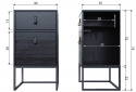 Éjjeliszekrény \'Zola\' fiókkal+szekrénnyel - Fekete