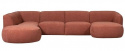 Polly kanapé balra - Terrakotta