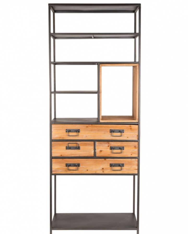 Polc \'Samuel\' - Természetes/Fekete a csoportban Bútorok / Polcok és tárolás / Könyvespolcok nál Reforma (4200014)