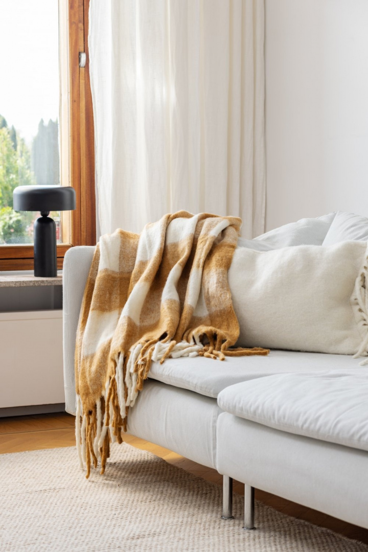 Pléd \'Phoebe\' 130x170cm - Sárga a csoportban Dekoráció / Textíliák / Takarók és plédek nál Reforma (4224615675088)