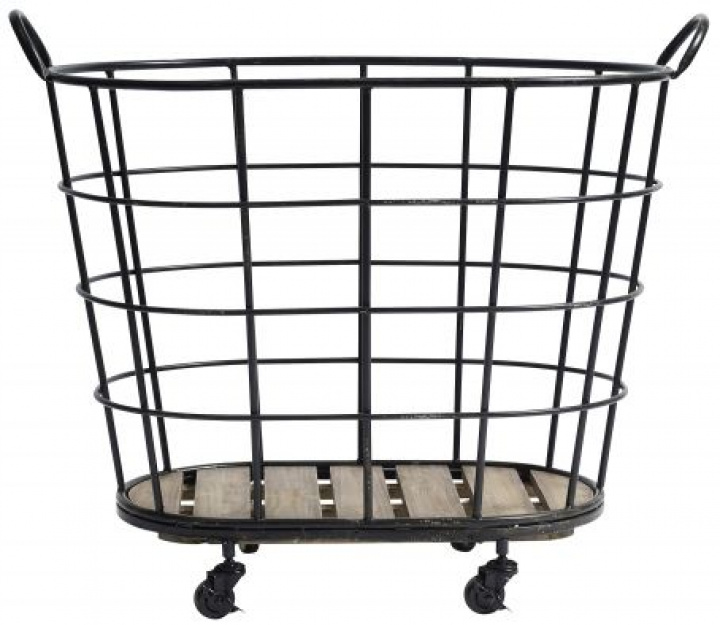 Stålkorg på hjul - Fekete a csoportban Bútorok / Polcok és tárolás / Kis tárolás nál Reforma (4491)