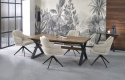 Étkezőasztal \'Baron\' 200-350cm - Természetes/fekete