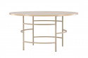 Étkezőasztal \'Copenhagen\' 140x74cm - Fehér pigmentált/Arany