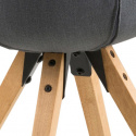 Lebrija szék - Sötétszürke/Natúr