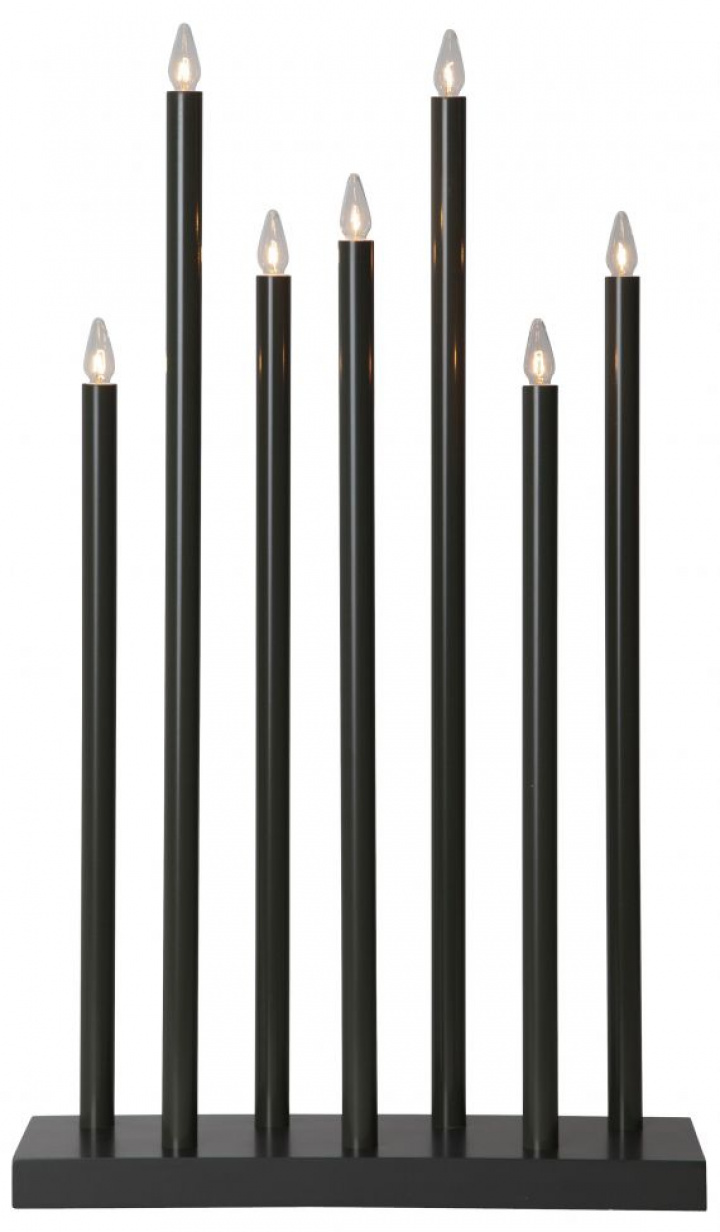 Adventi gyertyatartó \'Holy\' 7 Lámpa - Fekete a csoportban Világítás / Lámpák / Karácsonyi világítás nál Reforma (644-77)