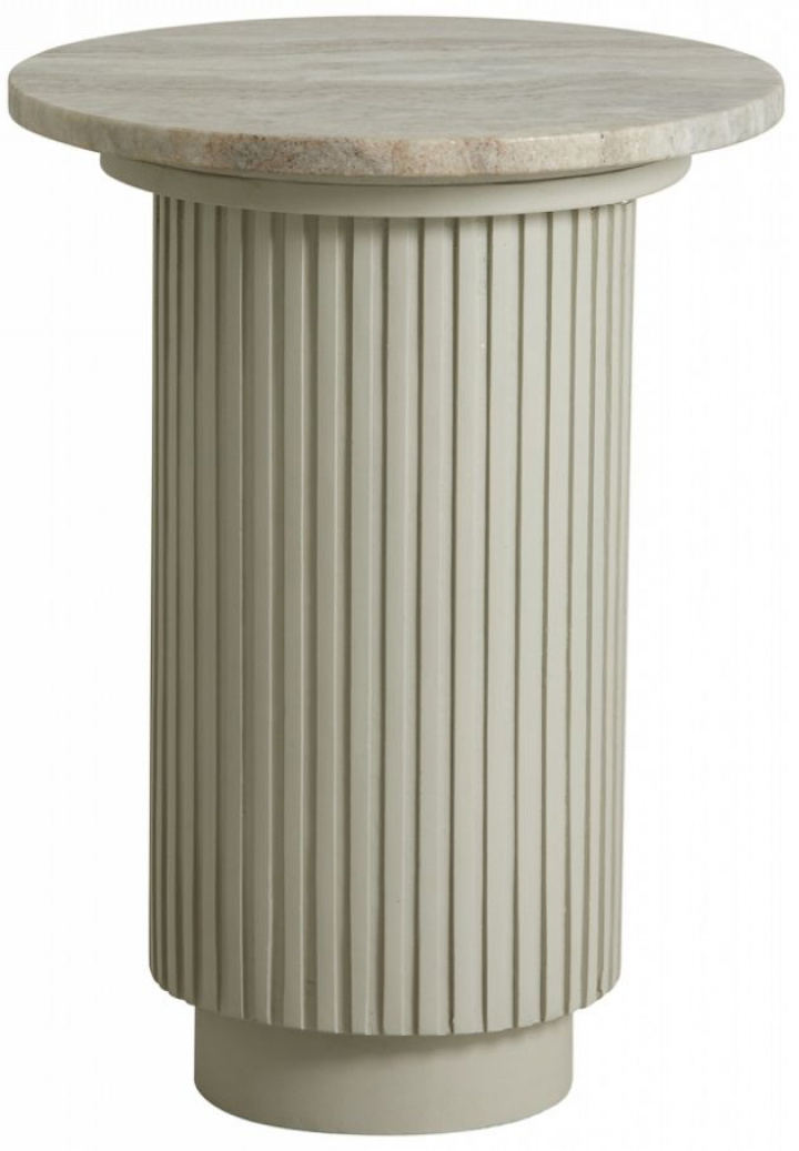 Oldalasztal \'Erie\' Kerek 40cm - Fehér Márvány a csoportban Bútorok / Asztalok / Oldalasztalok nál Reforma (6921)