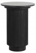 Oldalasztal \'Erie\' Kerek 40cm - Fekete Márvány