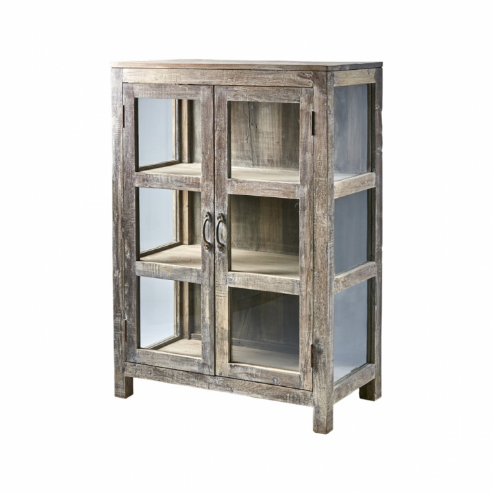 Vitrinskåp \'Riko\' 120cm - Újrahasznosított fa a csoportban Bútorok / Polcok és tárolás / Oldalszekrények nál Reforma (737-513-00)