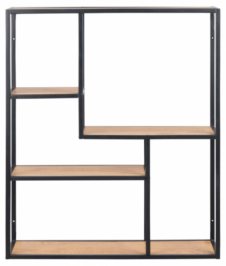 Vägghylla \'Hydra\' 75cm - Fekete/Természetes a csoportban Bútorok / Polcok és tárolás / Fali polcok nál Reforma (74953)