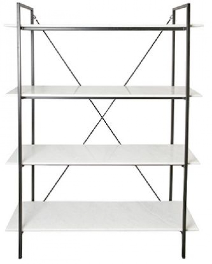 Polc \'Milan\' - Fekete/Fehér a csoportban Bútorok / Polcok és tárolás / Könyvespolcok nál Reforma (797-371-00)