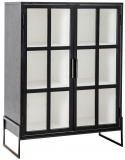 Vitrinszekrény \'Opal\' - Fekete