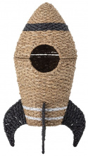 Tárolókosár \'Űrhajó\' - Természetes/Fekete