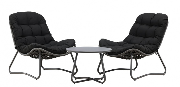 Loungeset \'Siro\' - Fekete a csoportban Bútorok / Kerti bútorok / Kültéri csoportok nál Reforma (9803-100)