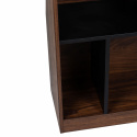 Könyvespolc \'Colin\' 118x129 - Dió/Fekete