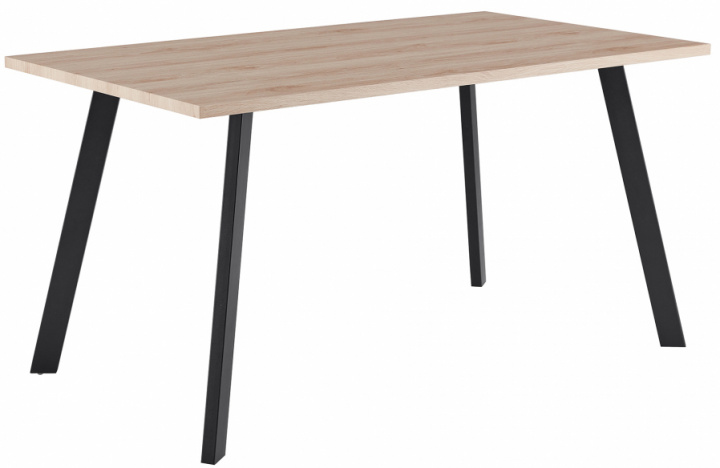 Klasszikus étkezőasztal 140x80cm - Fekete/Tölgy a csoportban Bútorok / Asztalok / Étkezőasztal nál Reforma (DA-163)