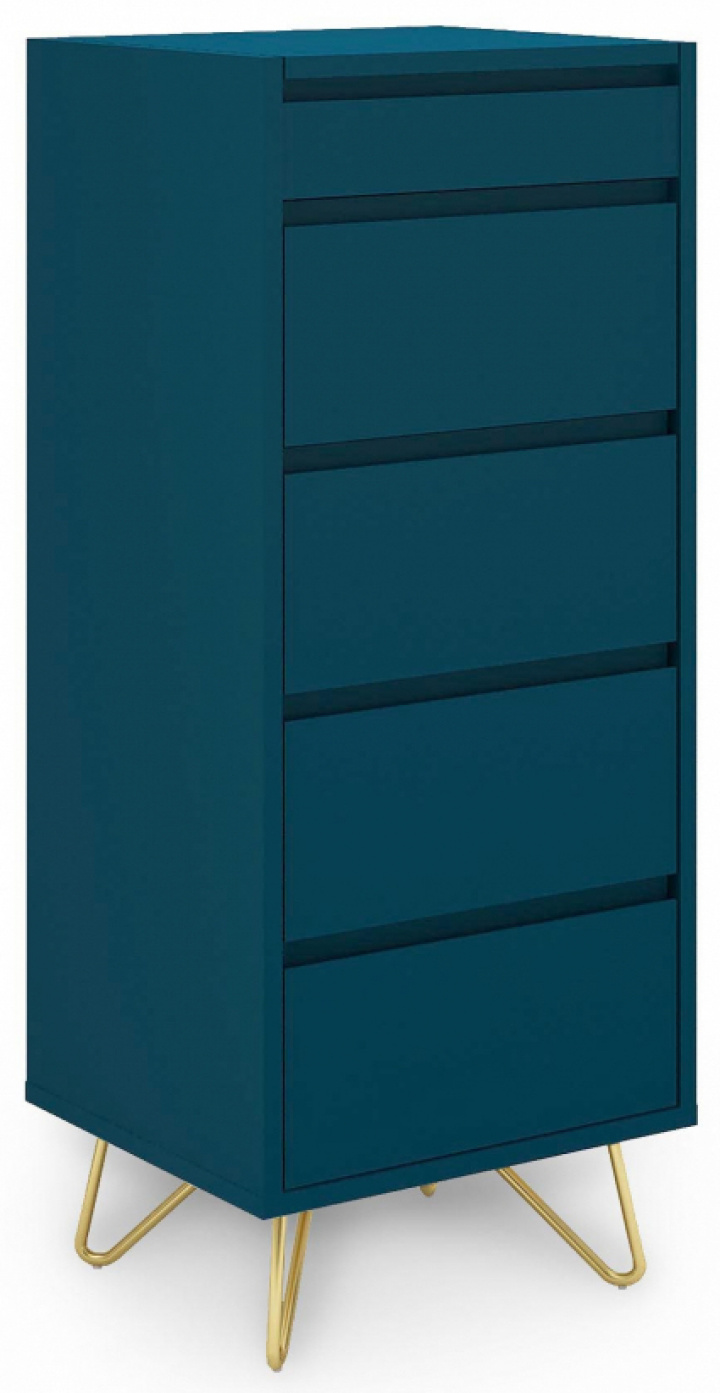 Fiókos szekrény \'Elle\' 45x110 - Türkiz/Brass a csoportban Bútorok / Polcok és tárolás / Fiókos szekrények nál Reforma (ELLECD01-green)