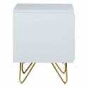 Ágyasztal \'Elle\' - Fehér/Brass