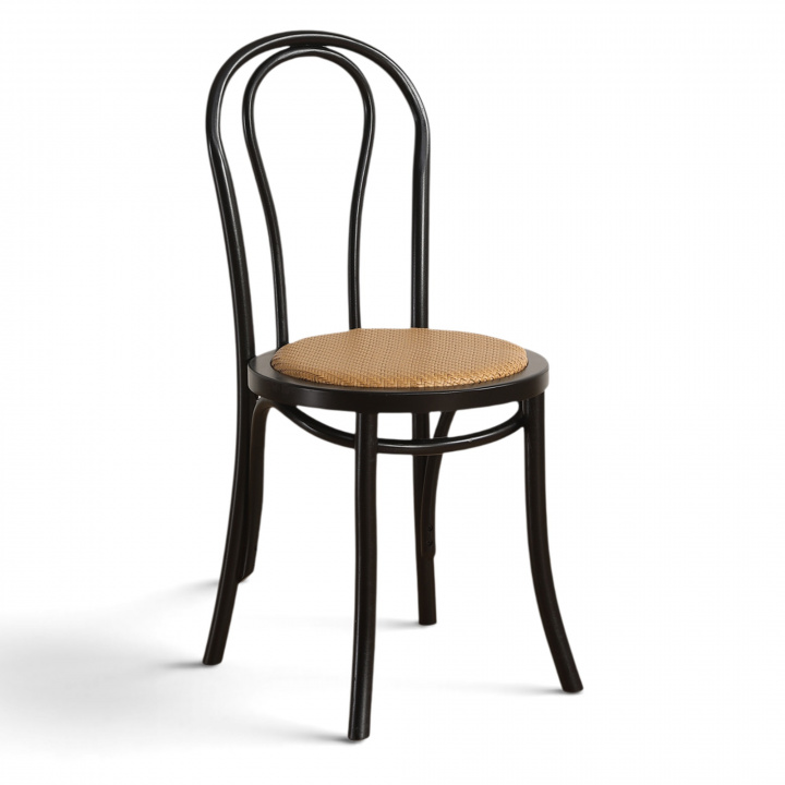 Szék \'Bistro\' - Rattan/Fekete a csoportban Bútorok / Ülőbútorok / Székek nál Reforma (FC19-Black)