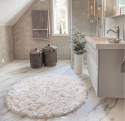 Kerek shaggy szőnyeg \'Janjira\' - Fehér