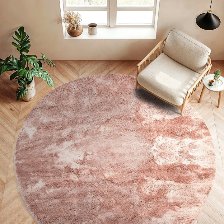 Kerek szőnyeg \'Aranga Super Soft Fur\' - Rózsaszín a csoportban Szőnyegek / Ryamatták nál Reforma (H100138)