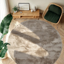 Kerek szőnyeg \'Aranga Super Soft Fur\' - Barna